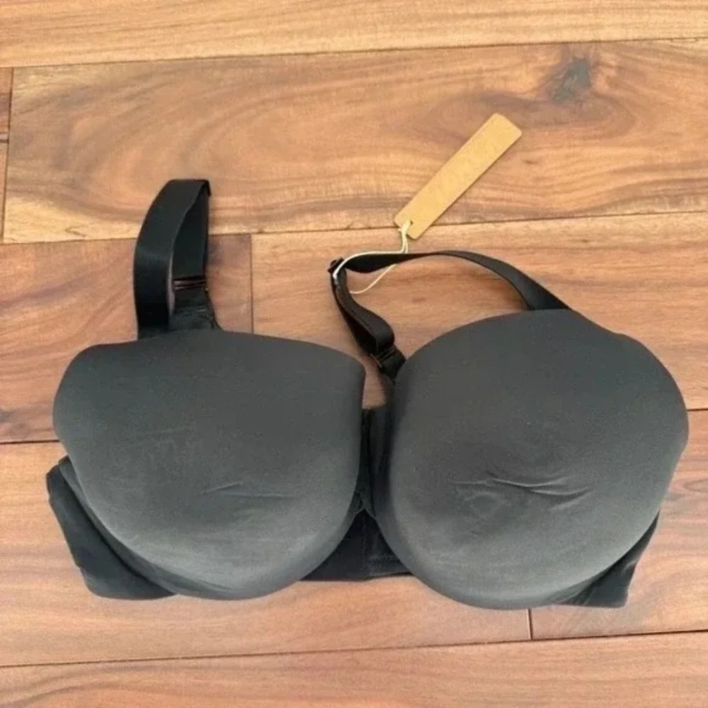 SKIMS Smoothing Intimates Full Coverage Lightly Lined Bra Onyx 32D DM‎ DEM 9549W - Picture 2 of 7